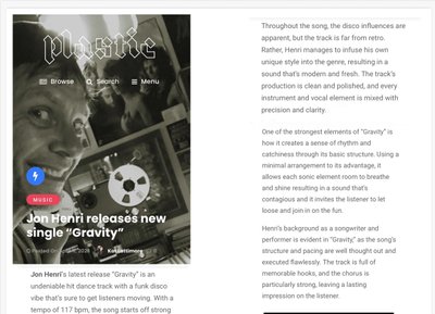 PRESS RELEASE: UK PlasticMag Review on "Gravity" 4-11-23