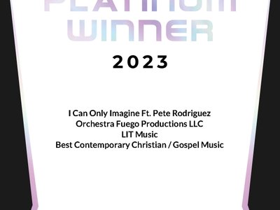 I Can Only Imagine Platinum Award