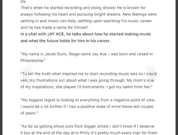 Page two of My shaderoom article interview 