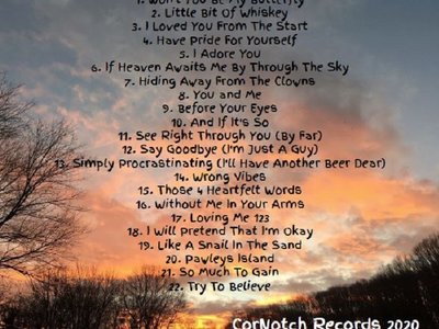 Back cover to my album "Won't You Be My Butterfly".