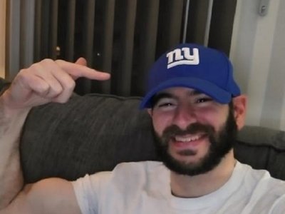 Wearing my Dad's NY Giants Football hat :)