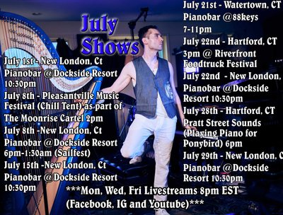 Shows for the month of July: