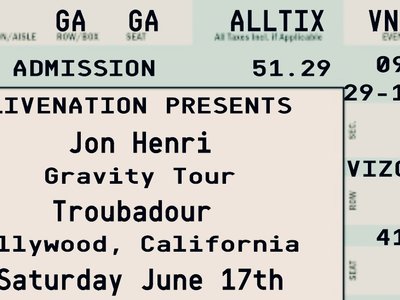 Concert Ticket Troubadour