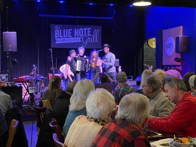 Crones of Anarchy receiving award 2022 Triangle Blues Society Winners for the Int'l Blues Challenge