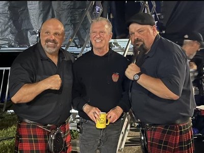Sandy & Robby with Alan Frew of Glass Tiger