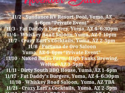 November Show Schedule