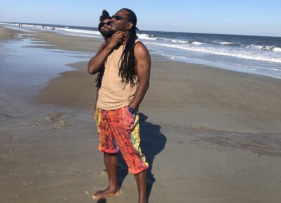 Beach vibes shoot scene