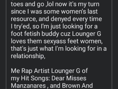 What Lounger Gs Dating Profile says,...if it anit Sophia Manzanares