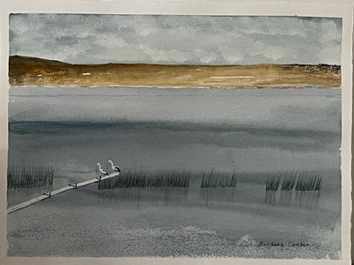Pelicans on the Coorong - by Barbara Comber (2023)