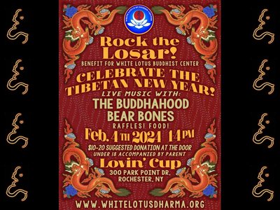 Sunday, Feb. 4th Rock the Losar at LOVIN' Cup w~ BuddhaHood and Bear Bones