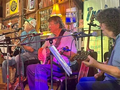 on Stage at Mr. Chris's Coffee Depot