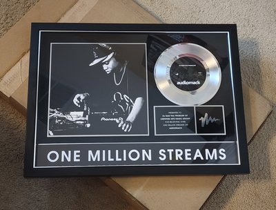 10+ years of hardwork. First plaque of many. #CERTIFIEDHITzMusicGroup