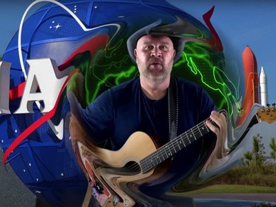 Screen shot from my America music video.