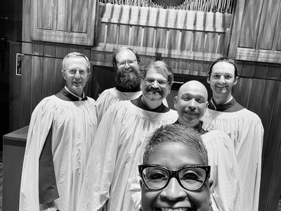 Paula with members of Seattle’s St. Mark’s Cathedral Choir