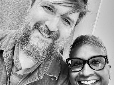 Paula and album producer Tucker Martine at St. Mark’s