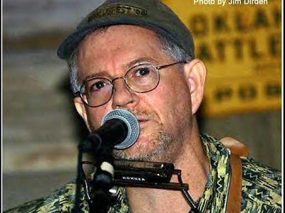 At the Woody Guthrie Festival, 2001 - by Jim Dirden