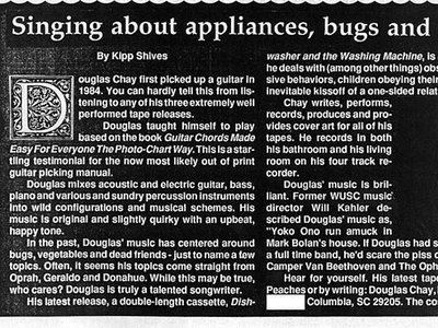 WUSC-FM publication Wussy 1990, artist profile