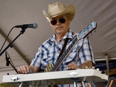 Charles "King" Arthur on Steel Guitar at Rockabillaque 2024.