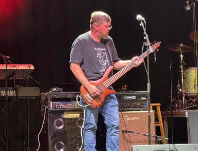 Big A aka Aaron Maxfield Bass Guitarist at No Deposit Band - Opening for Lee Greenwood 2024 