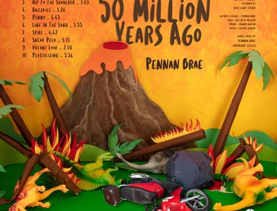 Back Album Art & Track Listing for '50 Million Years Ago''