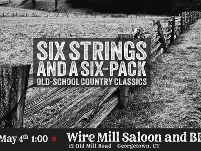 Sun 1PM @ Wire Mill Saloon & BBQ. Old-School Country. Old-School BBQ, Beers & Bourbon