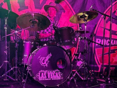 Nick "Powers" Schrenk on stage at Viva Las Vegas #28