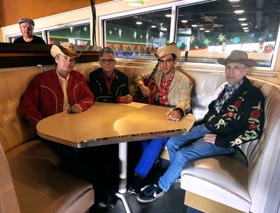 Relaxing in the Corner Booth at Eastside Bowl - Nashville, TN