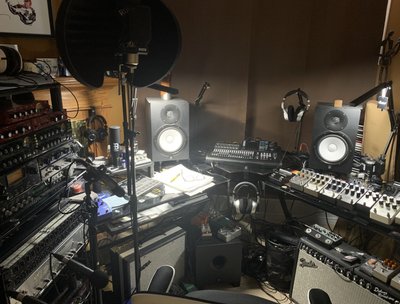 A cluttered but effective space!