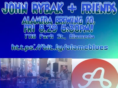 3 hrs freeee acoustic roots + blues with John Rybak + Friends on the island TONIGHT! Fri 8/29 6:30