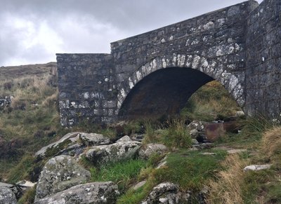 A traffic jam (of 3 cars) was the only alert to a bridge I'd never heard of in the Wicklow mountains