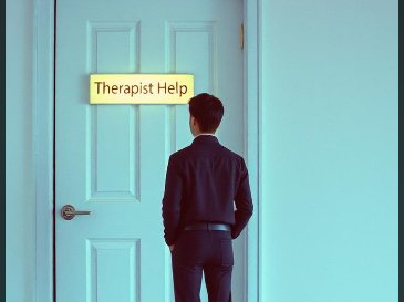 At the therapist's door