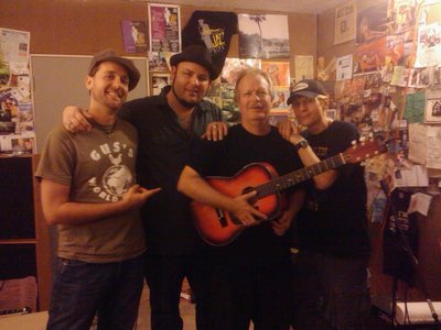 l-r:Jeff Jensen, Brandon Santini, Robt, Stephen Dees ,Westwood Ave Studio. New Smyrna Bch, Fl, 2012 