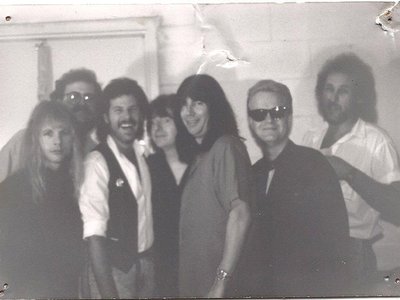 l-r:Stephen Dees, Bryan Bassett, Chris Merrell, Lonesome Dave, Pat Travers, Robt, Scott Corwin, '89