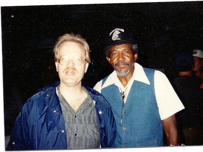 Robert and Lazy Lester out front of the Winter Park Brewing Company, Winter Park, Fl in '88.
