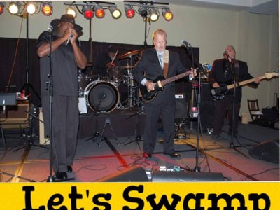 Packrat's Smokehouse, Ft. Pierce, Fl. l-r: Packrat Thompson, Pop Watson, Robert, Kenny Sly, 2015.
