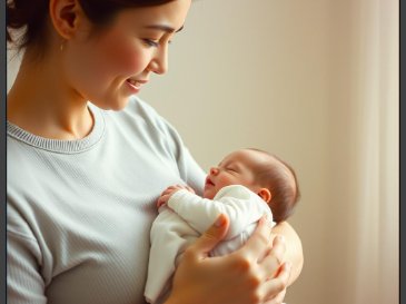 Happy Mother with Newborn