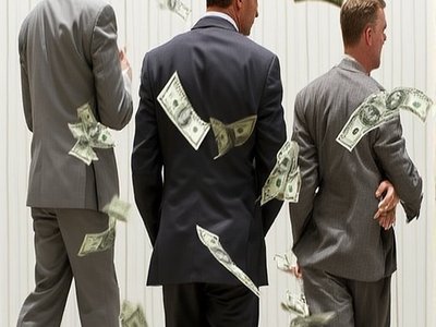 Money falling