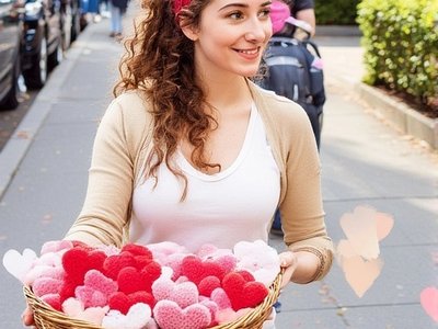 Handing out hearts