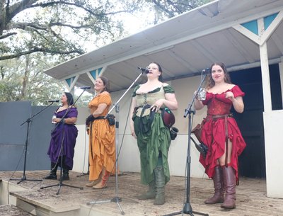 Loving what we do... singing & drinking to you all - Ladies Marion, Matilda, Minerva, & Maureen