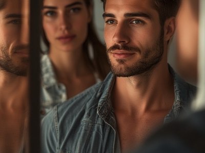 couple in the mirror