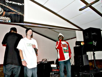 OneSixTwo performing on stage with Michael Marshall aka Mike Meezy, from the song (I Got 5 On It)