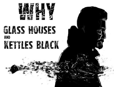 Cover Art for "GLASS HOUSES AND KETTLES BLACK"