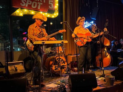 On stage at The Desert 5 Spot in Washington, DC.