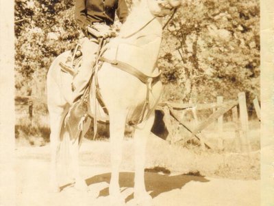 Father with his favorite horse