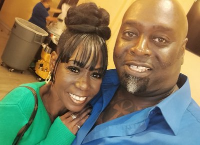 Me and legendary comedianne Melanie Camarcho.