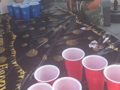 Beer pong anyone? Total challenge lol!!