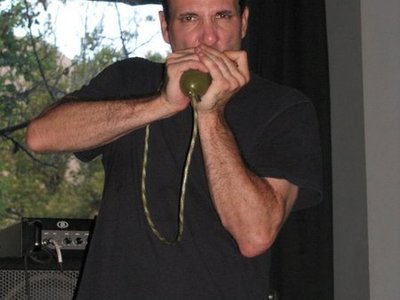 Playing at Athena's during Bele Chere Festival, Asheville N.C., 2010.