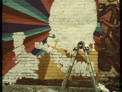 Pintando el mural
