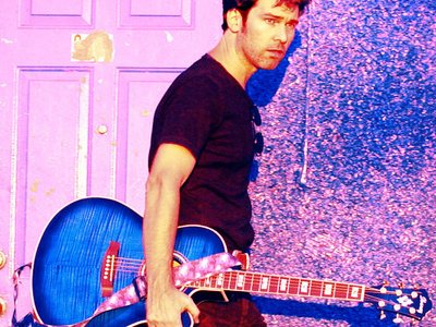 Mike and his blue guitar