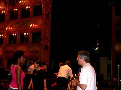 Before rehearsal at La Fenice